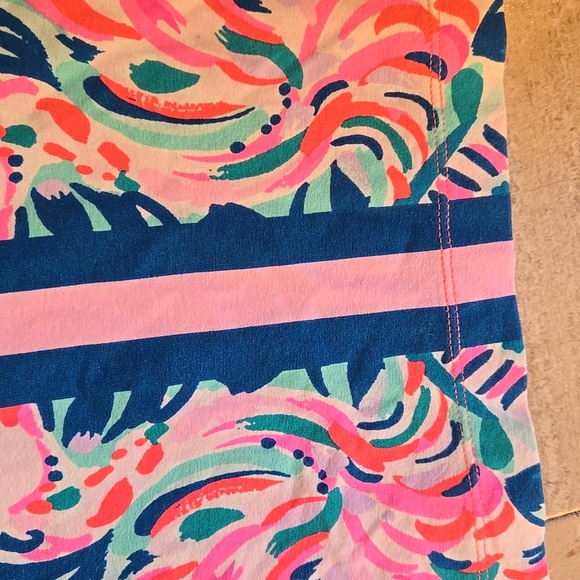 Lilly Pulitzer Multi-Colored Design Print Rayon/Spandex Blend Midi Dress - Picture 2 of 7